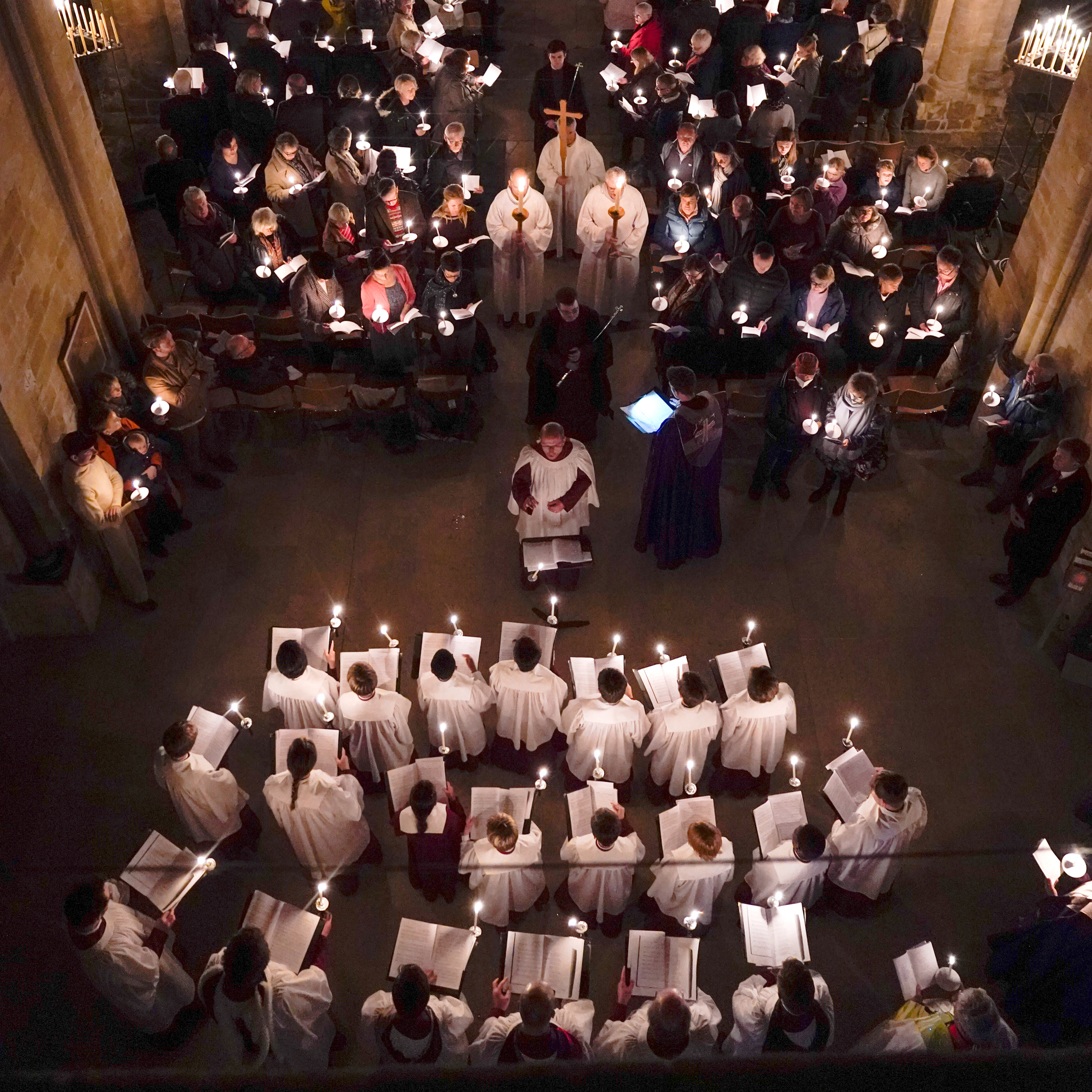 The Choir sings at the Advent Procession 
