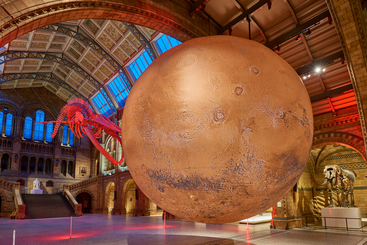 Mars in the National History Museum, Courtesy of the Trustees of Natural History Museum, London.