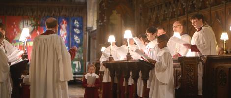 The Cathedral Choir singing