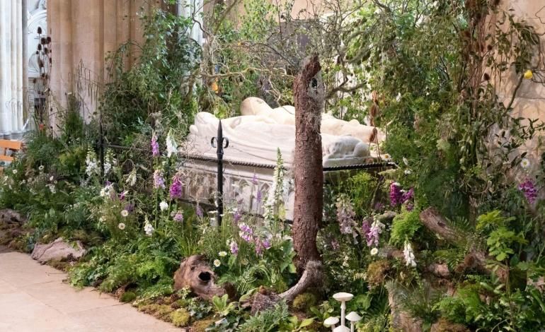 Flower display at Chichester Cathedral Festival of Flowers