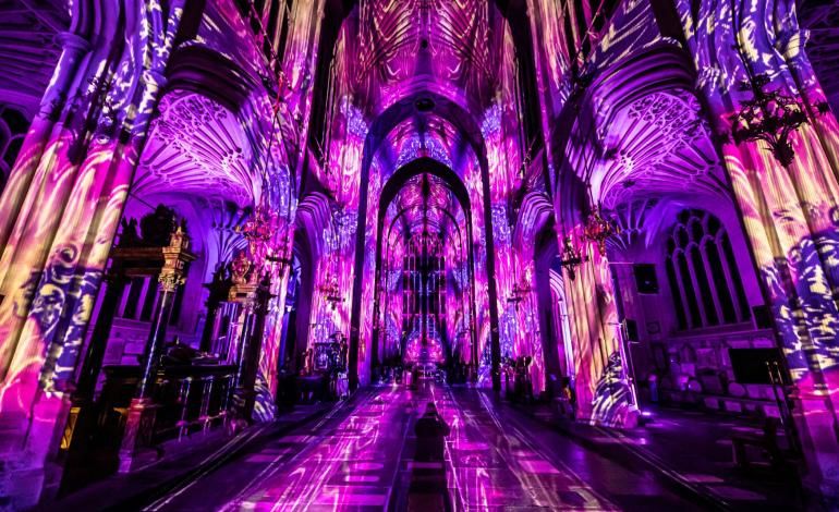 Lumuralis Light and Sound at Gloucester Cathedral 