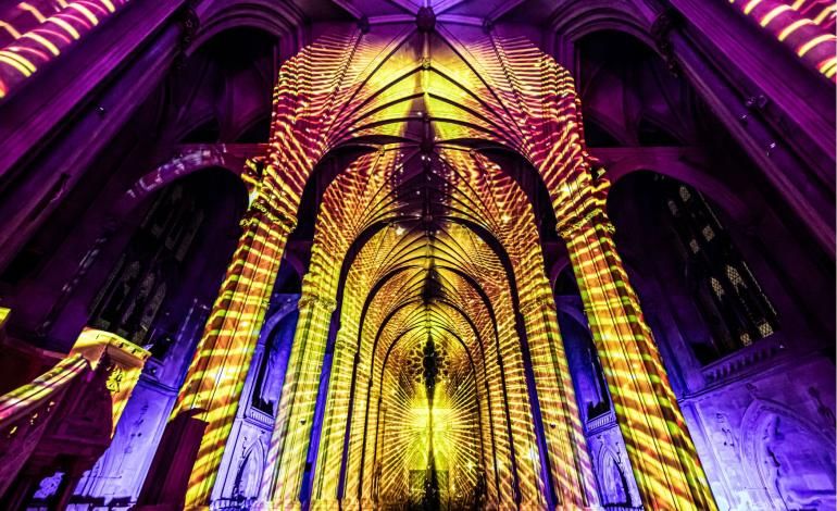 Lumuralis Light and Sound at Gloucester Cathedral 