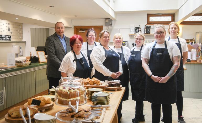 The team at The Cloisters Kitchen & Garden gathering for a photo