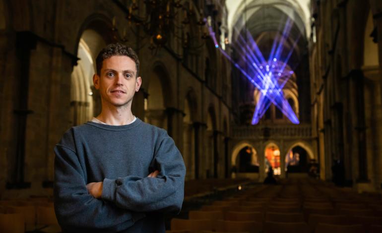 Jayson Haebich and the Star of Bethlehem at Chichester Cathedral