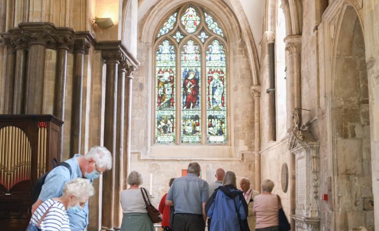 Visitors on a Guided Tour of the Cathedral