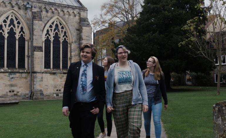 The YASA group outside of Chichester Cathedral. Image: RLW Videography