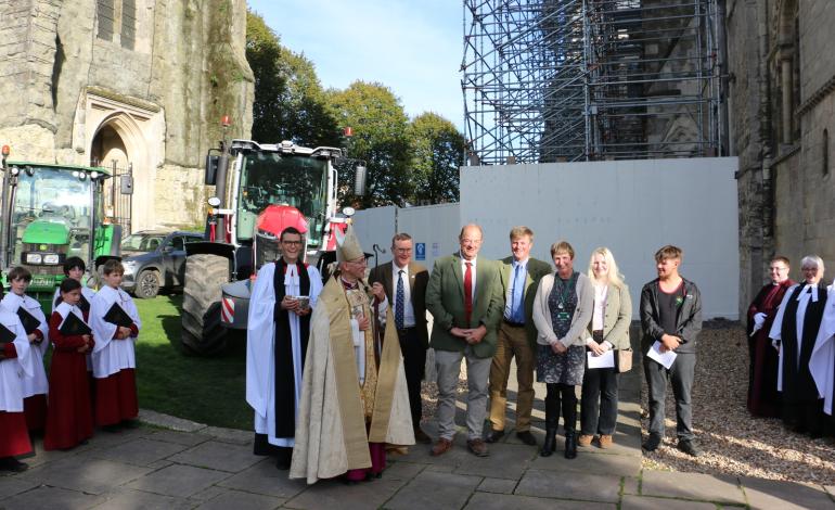 Canon Jack with the Bishop of Chichester for the Farmer's service