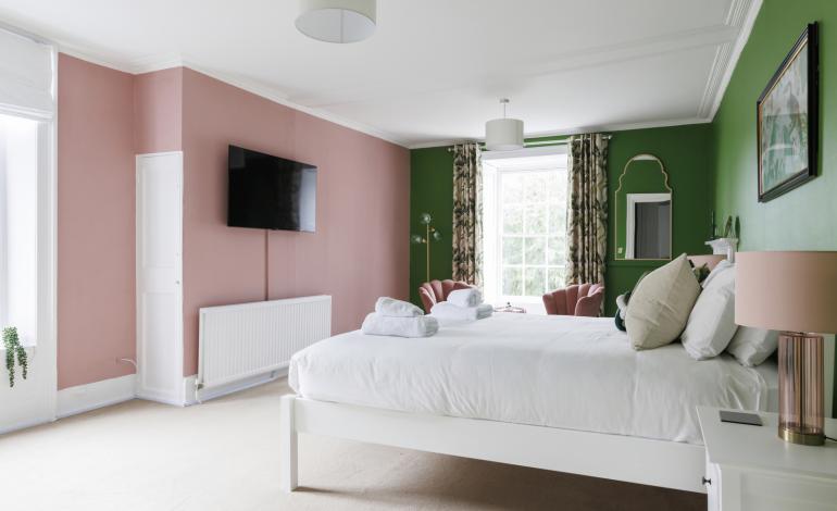 large double bedroom with flatscreen tv