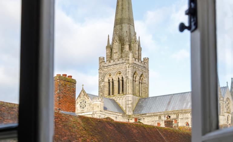 View of Cathedral from bedroom window