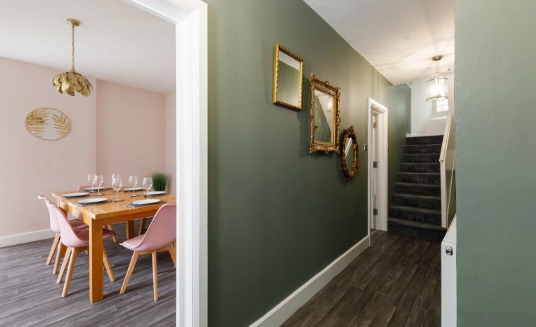 Entrance hall and dining room