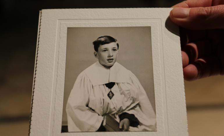 Photo of David Gibson in his 1960's chorister robes
