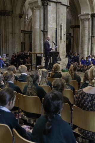 Schools gather in the Cathedral Nave