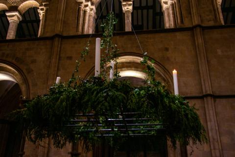 Photo Of Advent Wreath With One Candle Lit