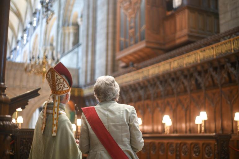 St Richard admires the organ