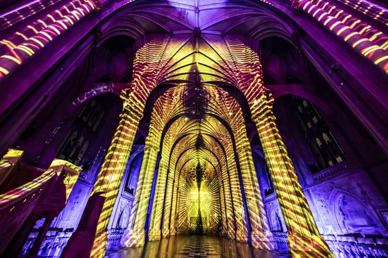 Luxmuralis at Gloucester Cathedral 