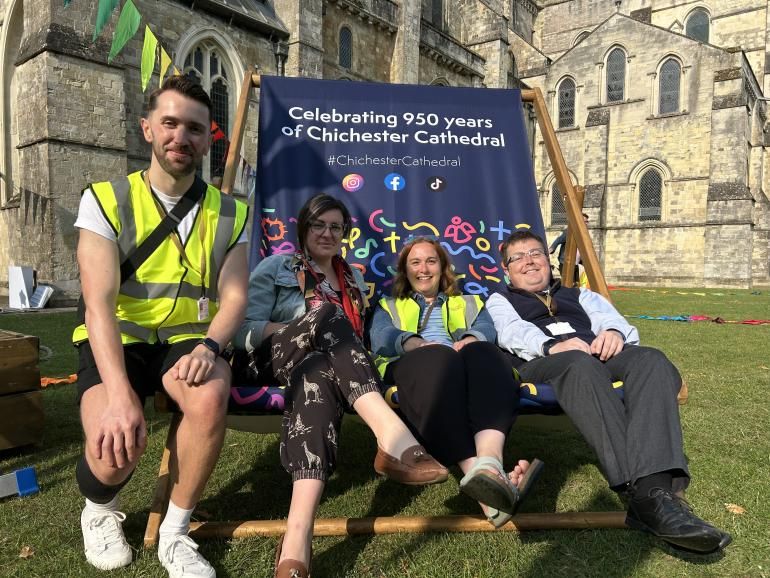 The team who delivered TrinityFest on the Cathedral Green in 2025