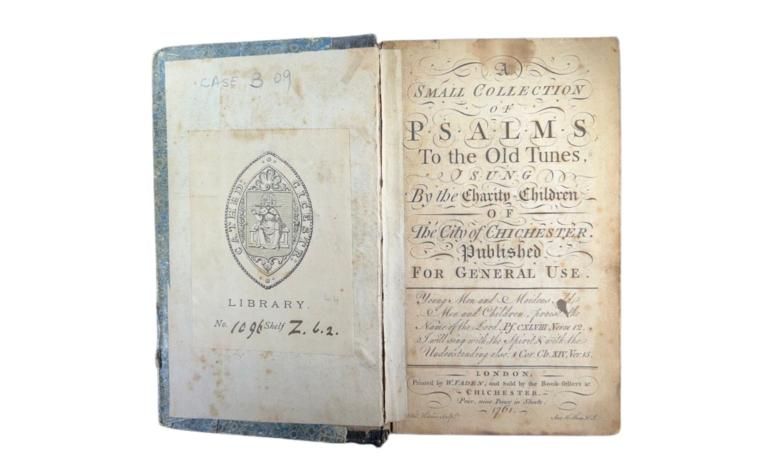 A Collection of Psalms to the Old Tunes, Sung by the Charity Children of the City of Chichester 