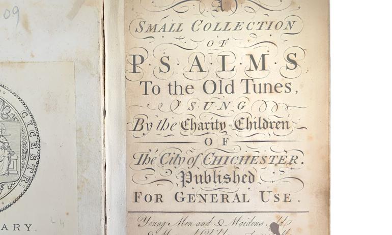 A Collection of Psalms to the Old Tunes, Sung by the Charity Children of the City of Chichester 
