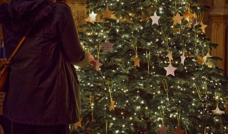 Christmas tree at Chichester Cathedral