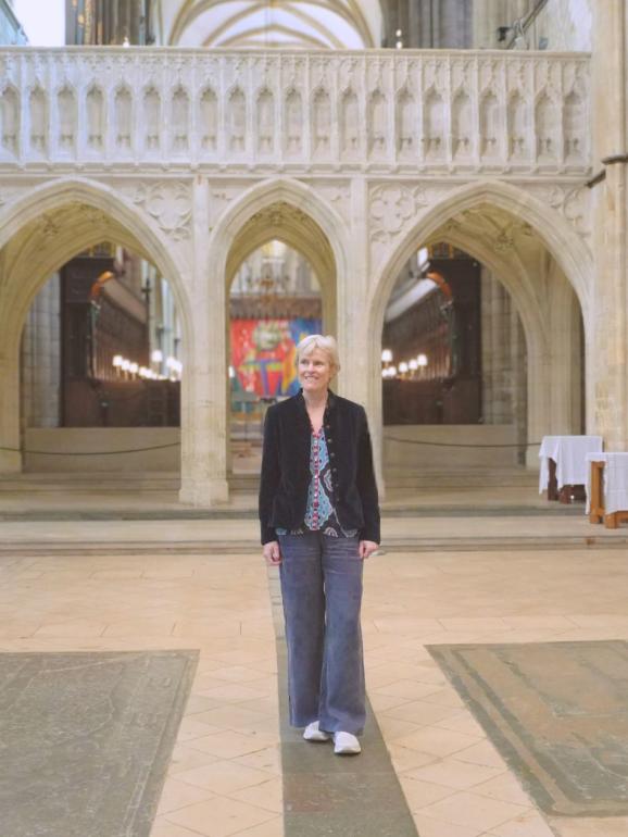 Rachel Portman infron of the Arundel Screen